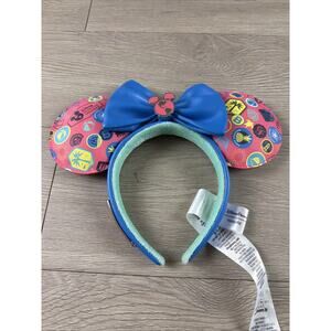 Disney Parks Vacation Club DVC Minnie Ears Headband Loungefly Pink Blue